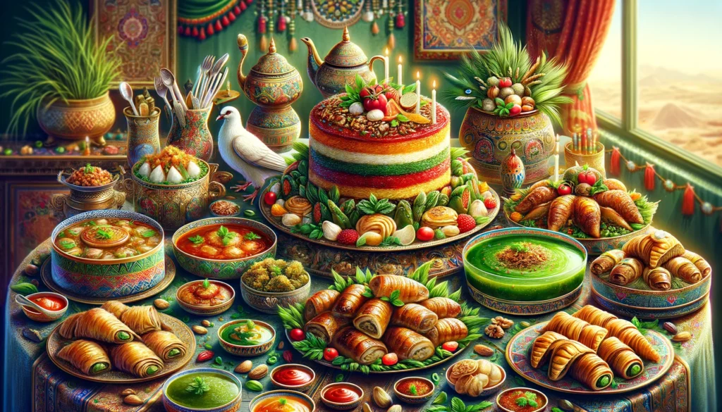 a table full of food