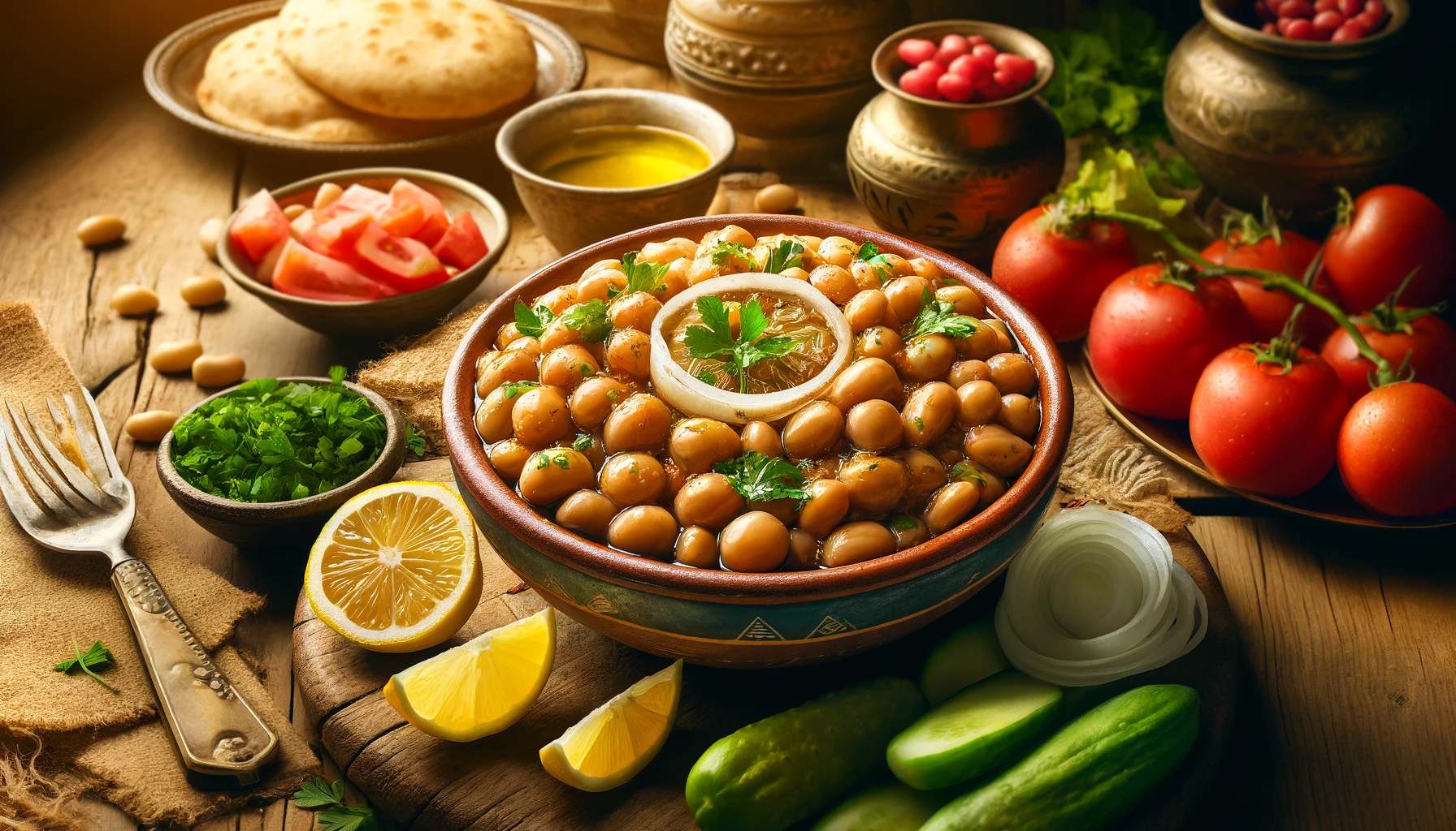 a bowl of beans and vegetables