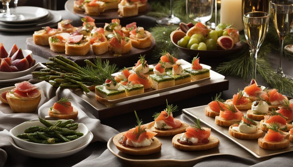 elegant gourmet christmas party appetizers